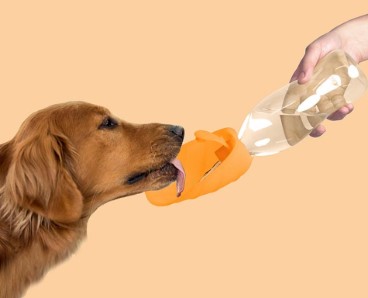 Leaf dispenser acqua da viaggio in silicone arancione chiaro